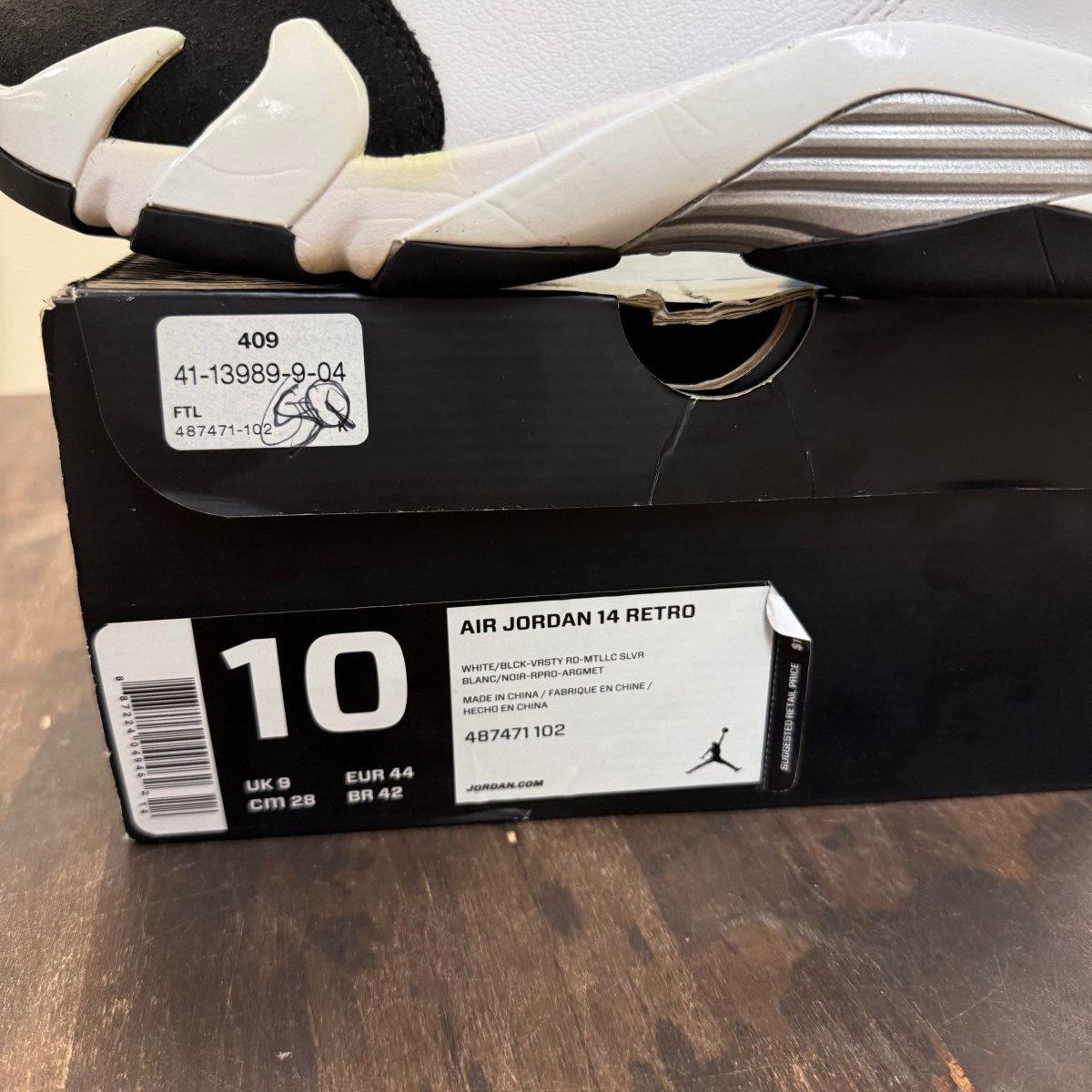 Jordan 14 Retro Black Toe (2014) - Image 6