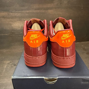Nike Air Force 1 Low Patent Leather Dark Team Red Safety Orange - Image 5