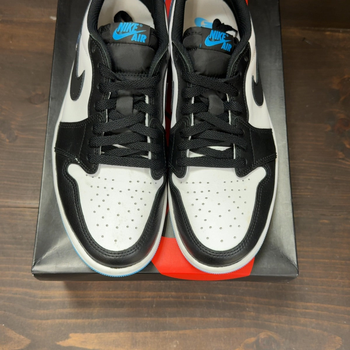 Jordan 1 Retro Low OG Black Dark Powder Blue - Image 3