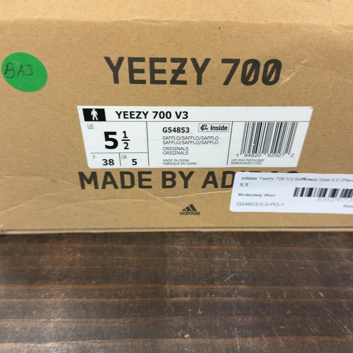 adidas Yeezy 700 V3 Safflower Size 5.5 (Pre-Owned) - aux