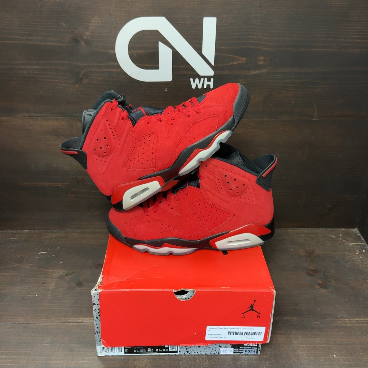 Jordan 6 Retro Toro Bravo Size 9 (Pre-Owned) - front