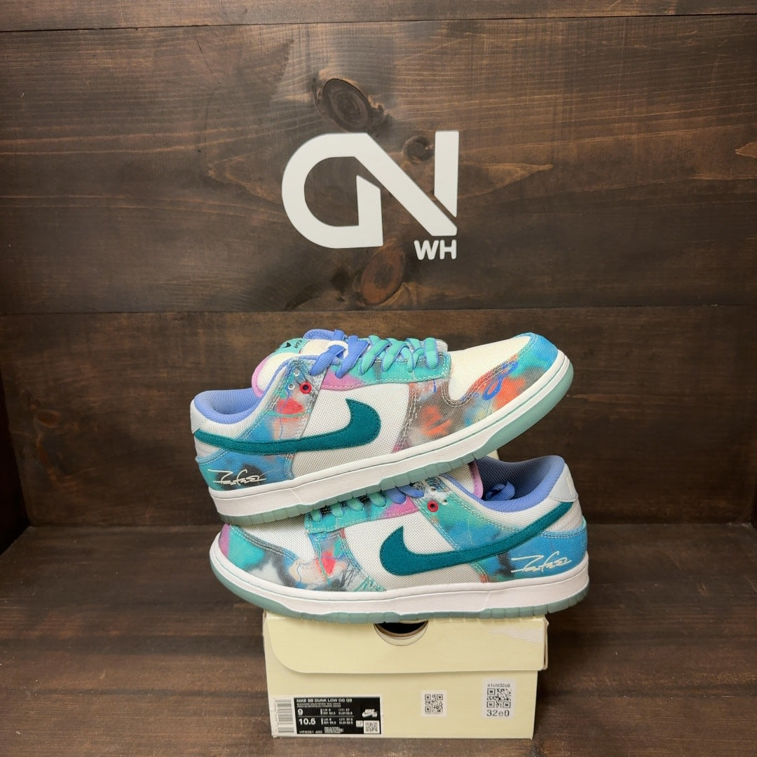 Nike SB Dunk Low Futura Laboratories Bleached Aqua Size 9 (Pre-Owned)