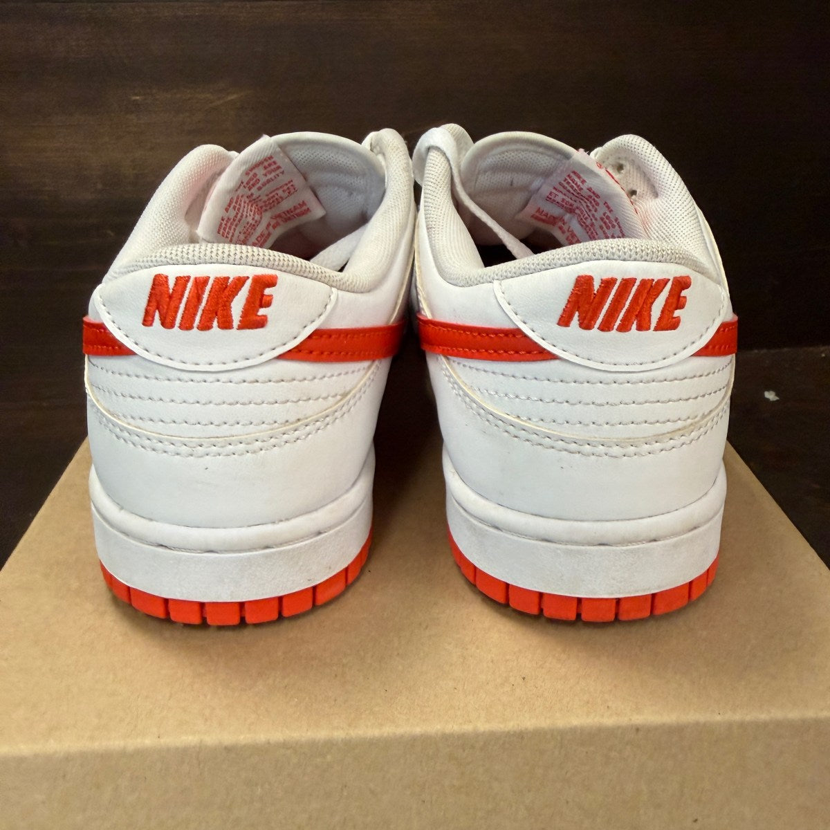 Nike Dunk Low Retro White Picante Red Size 7.5 (Pre-Owned) - Image 4