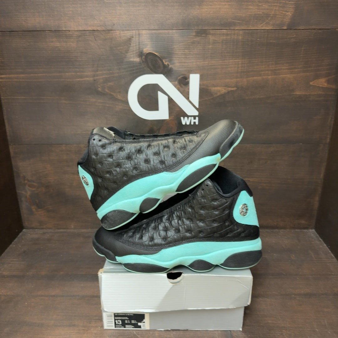 Jordan 13 Retro Black Island Green Size 13 (Pre-Owned)