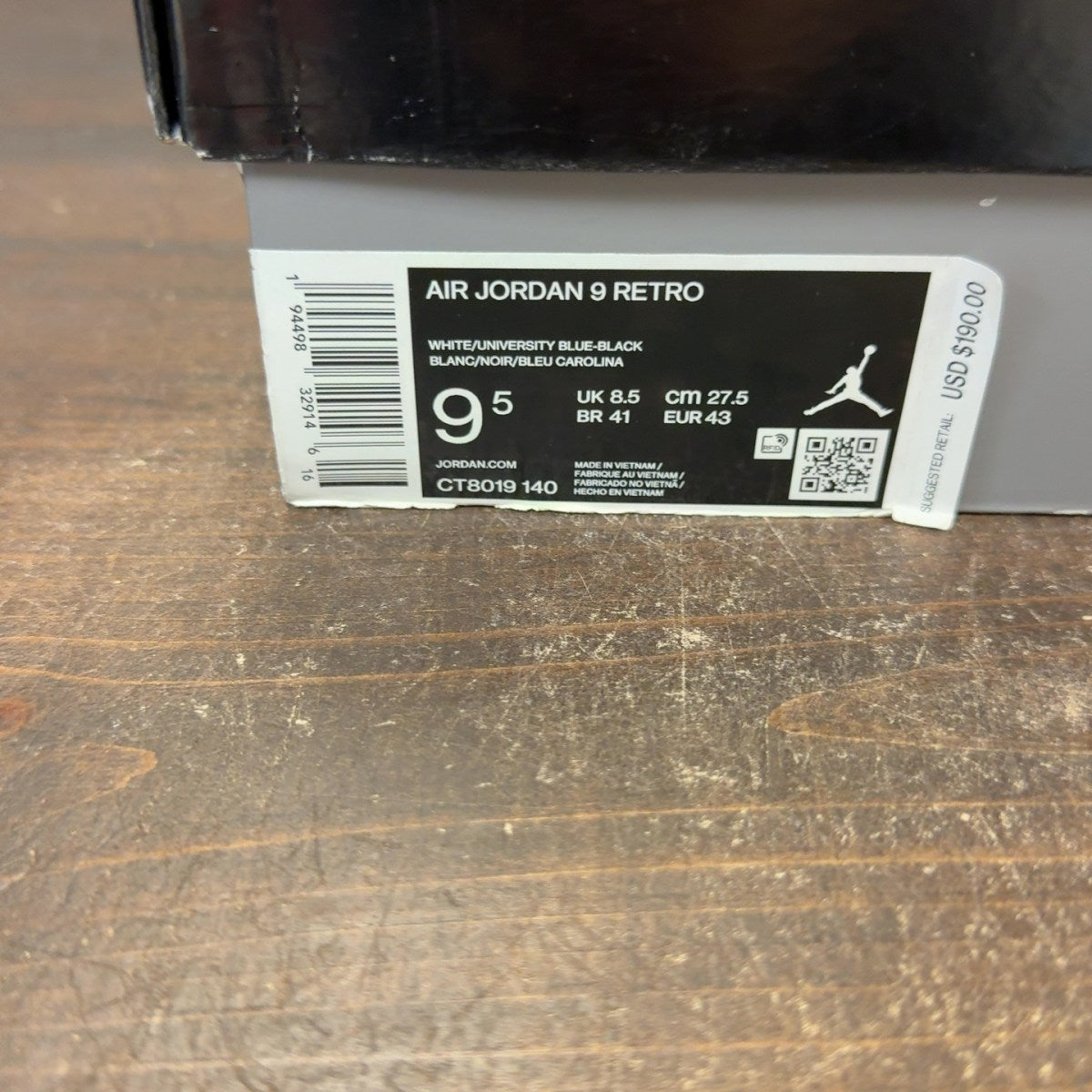 Jordan 9 Retro University Blue - Image 8