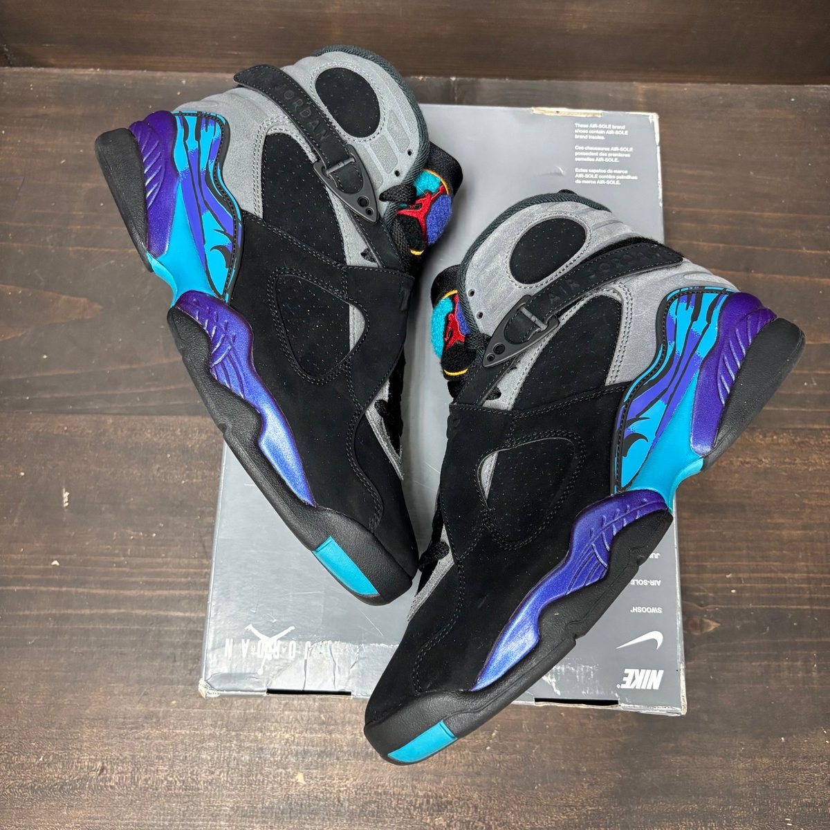 Jordan 8 Retro Aqua (2025) Size 9 (Pre-Owned) - back