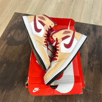 Jordan 1 Mid Light Curry Cardinal Size 11 (Pre-Owned) - Image 1