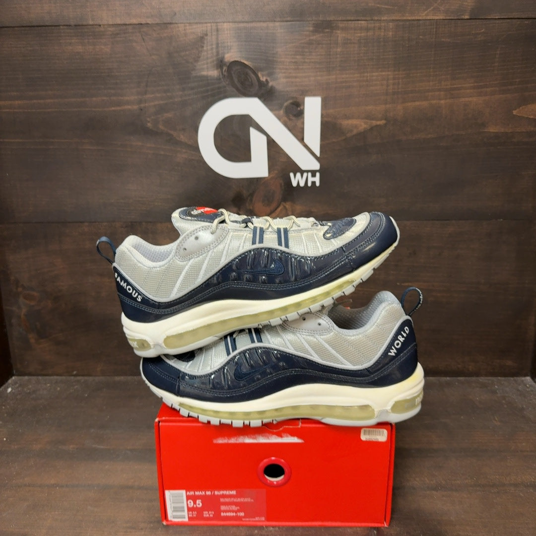 Nike Air Max 98 Supreme Obsidian Size 9.5 (Pre-Owned) - Image 1