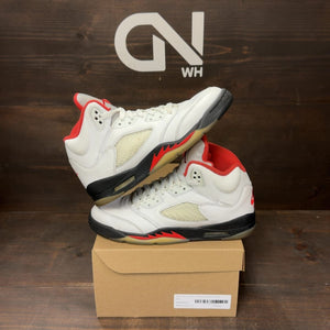 Jordan 5 Retro Fire Red Silver Tongue (2020) (GS) Size 6.5Y (Pre-Owned) - front