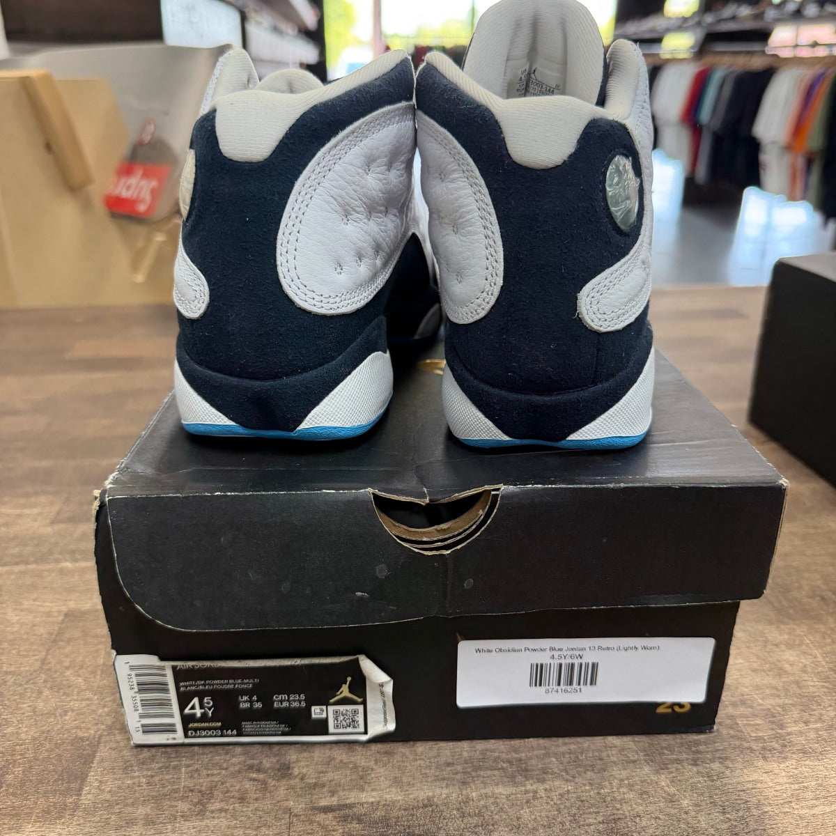 Jordan 13 Retro White Obsidian Powder Blue (GS) - Image 3