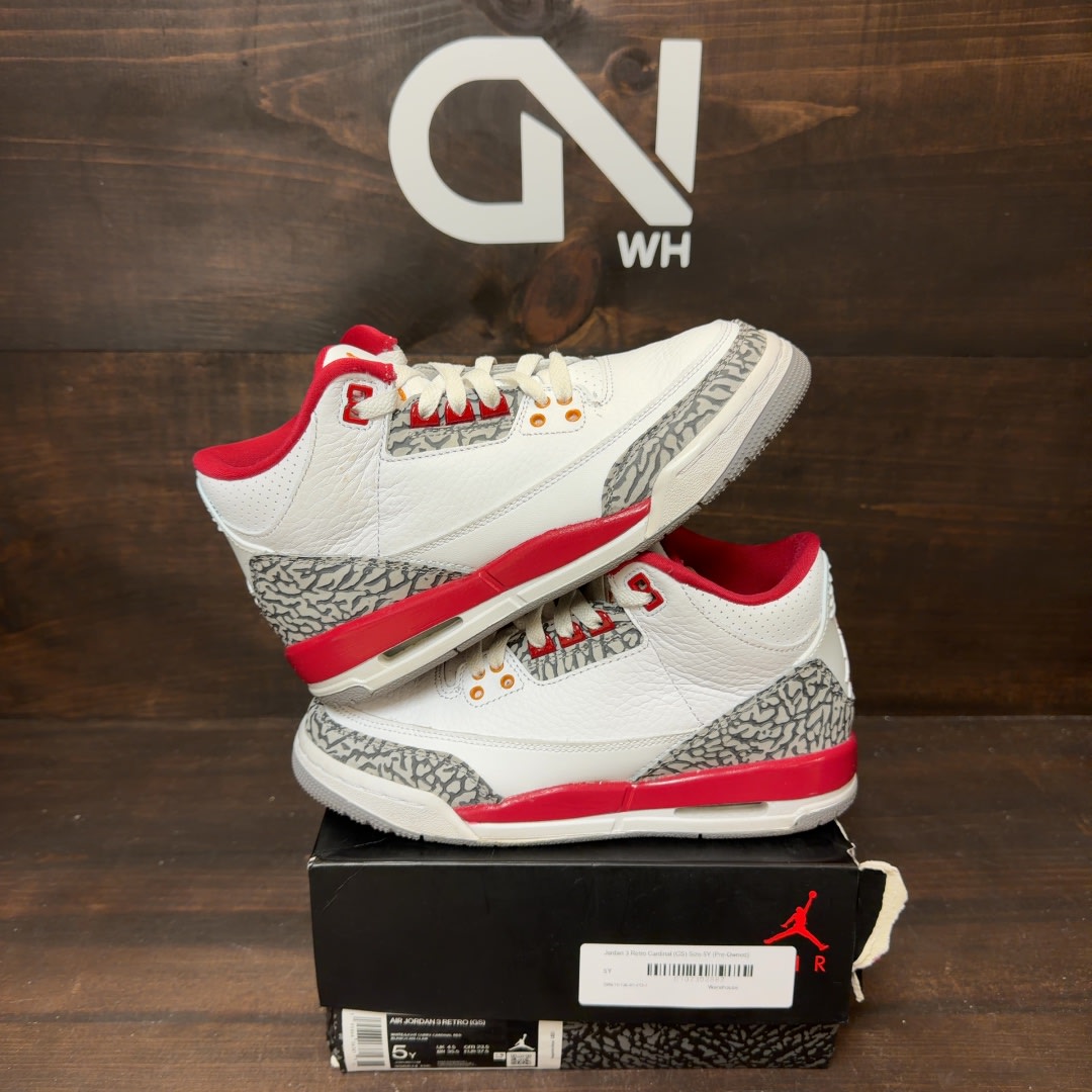 Jordan 3 Retro Cardinal (GS) - Image 1