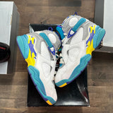 Jordan 8 Retro White Aqua (2019) (Women's) Size 11W (Moderately Worn Pre-Owned)