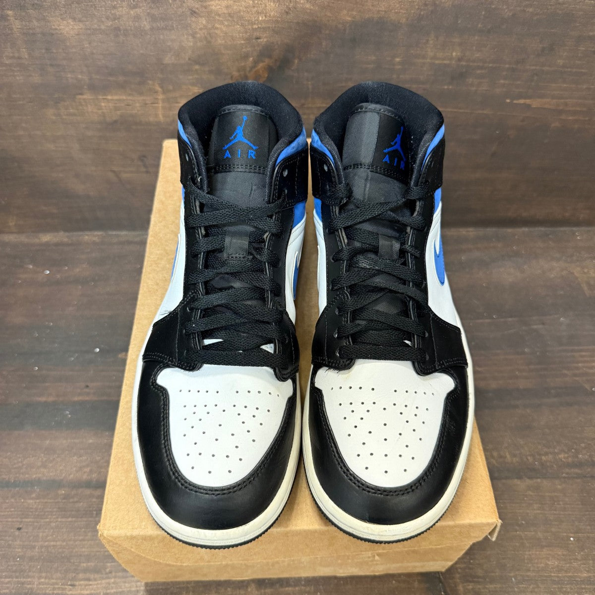Jordan 1 Mid White Black Racer Blue Size 8.5 (Pre-Owned) - Image 3