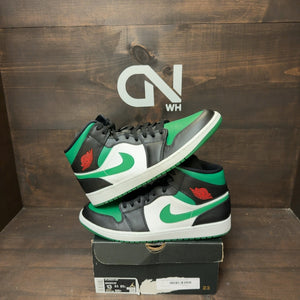 Jordan 1 Mid Green Toe Size 13 (Pre-Owned) - Image 1