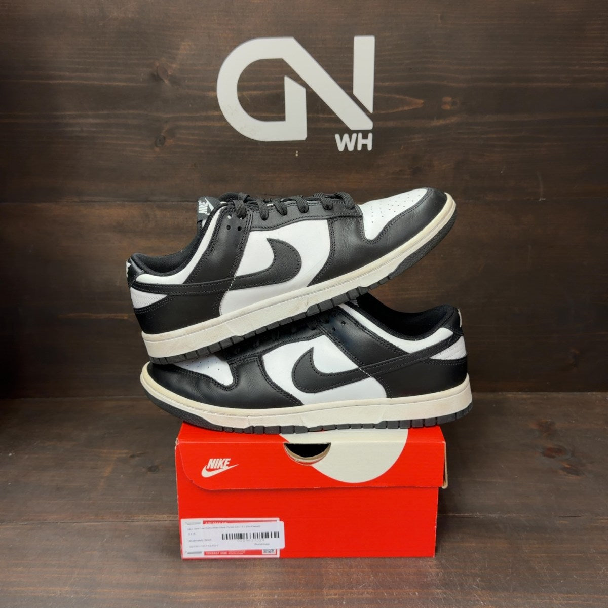 Nike Dunk Low Retro White Black Panda Size 11.5 (Pre-Owned) - Image 1