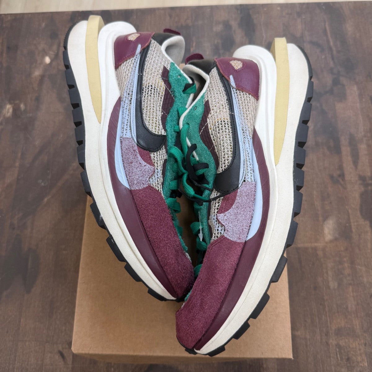 Nike Vaporwaffle sacai Villain Red Neptune Green Size 12 (Pre-Owned) - Image 1