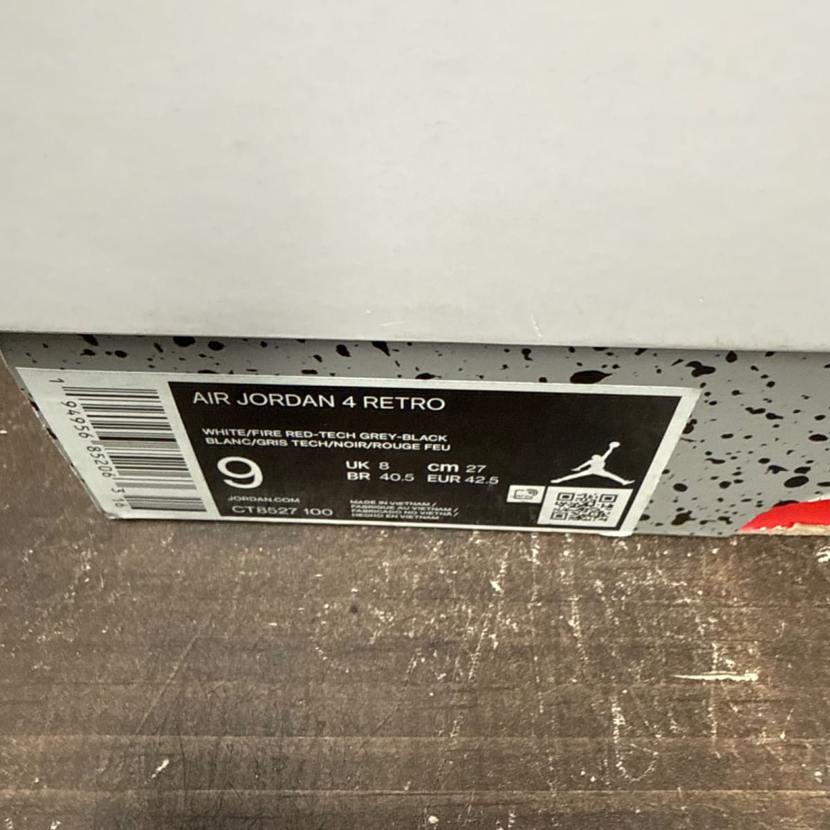 Jordan 4 Retro White Oreo (2021) Size 9 - aux