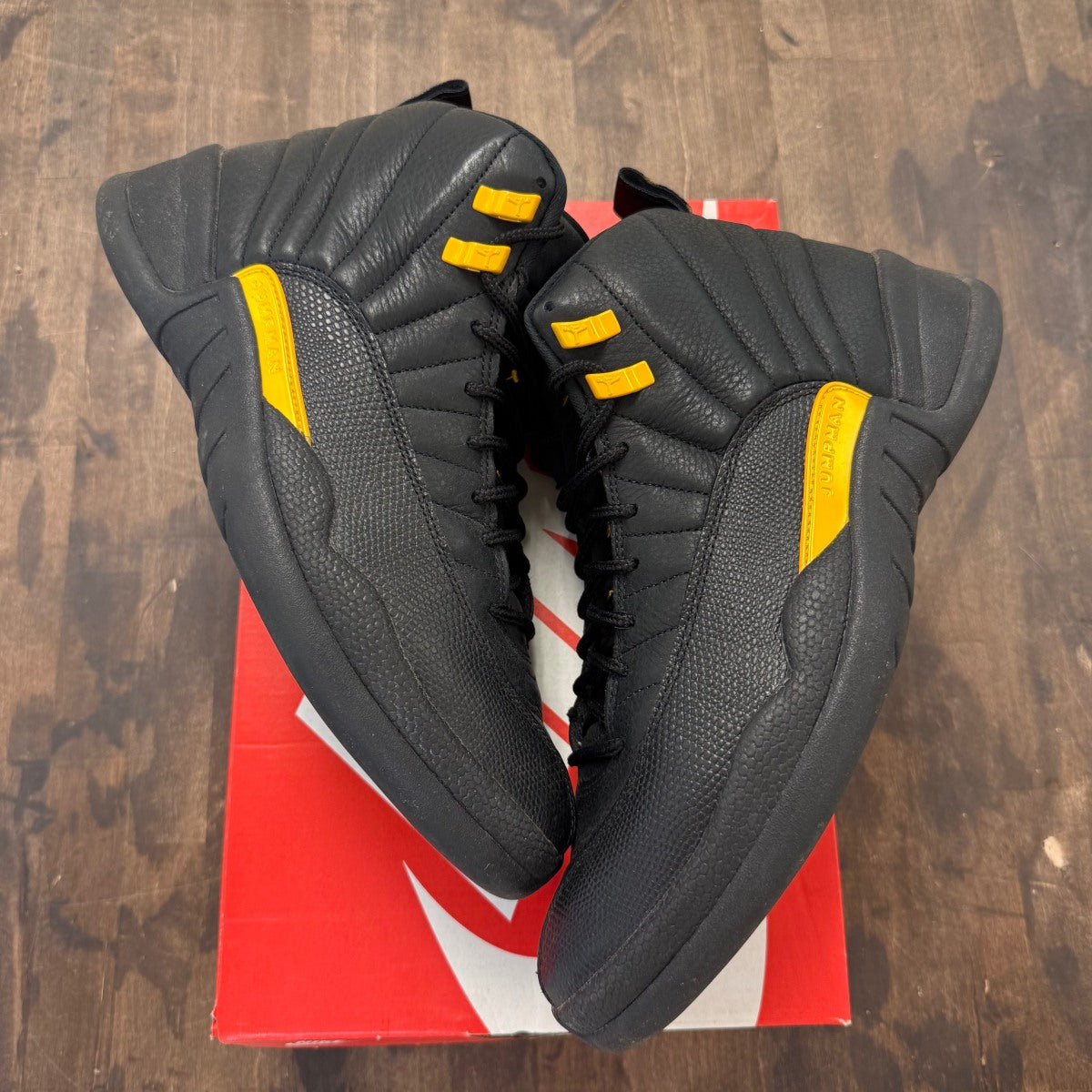 Jordan 12 Retro Black Taxi Size 10.5 (Pre-Owned) - Image 1
