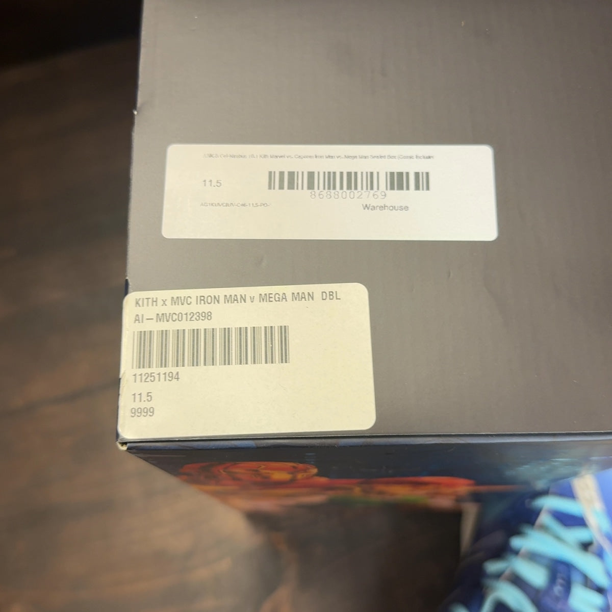 ASICS Gel-Nimbus 10.1 Kith Marvel vs. Capcom Iron Man vs. Mega Man Sealed Box (Comic Included) Size 11.5 (Pre-Owned) - Image 17