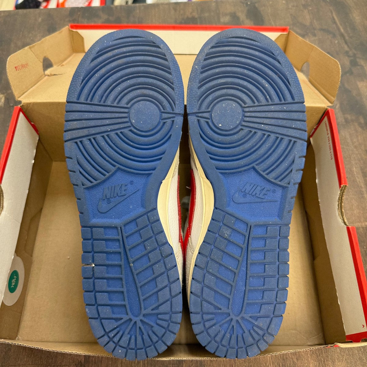 Nike Dunk Low Light Iron Ore Red Blue - Image 5