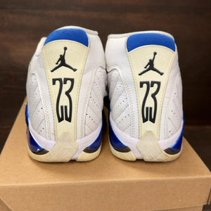 Jordan 14 Retro White Hyper Royal Size 8.5 (Pre-Owned) - Image 5