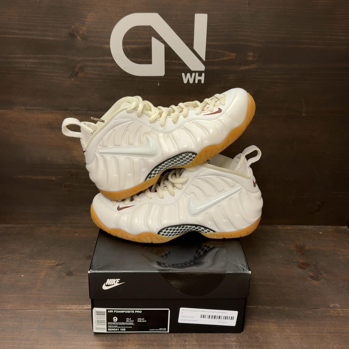 Nike Air Foamposite Pro White Gucci Size 9 (Pre-Owned) - front