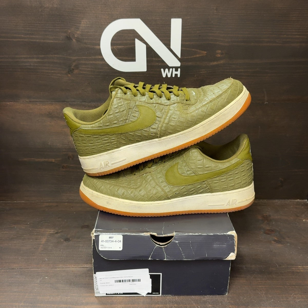 Nike Air Force 1 Low Militia Green Size 14 (Pre-Owned) - Image 1