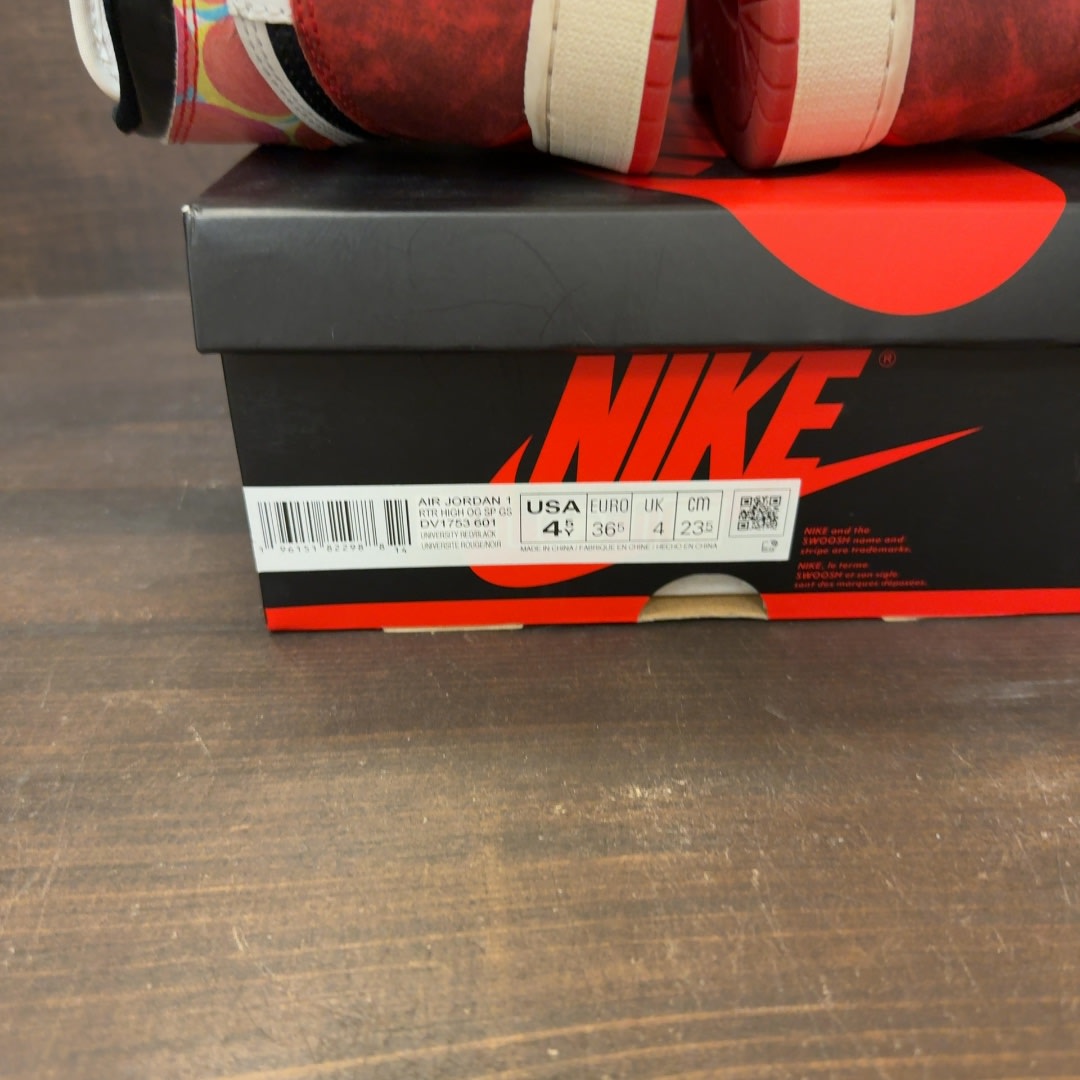 Jordan 1 Retro High OG Spider-Man Across the Spider-Verse (GS) Size 4.5Y (Pre-Owned)