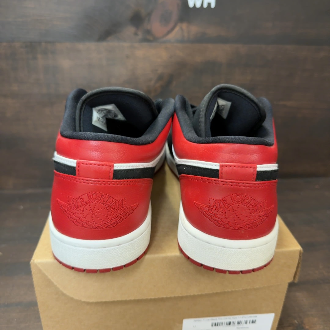 Jordan 1 Low Black Toe (2019) Size 11 (Pre-Owned) - Image 4