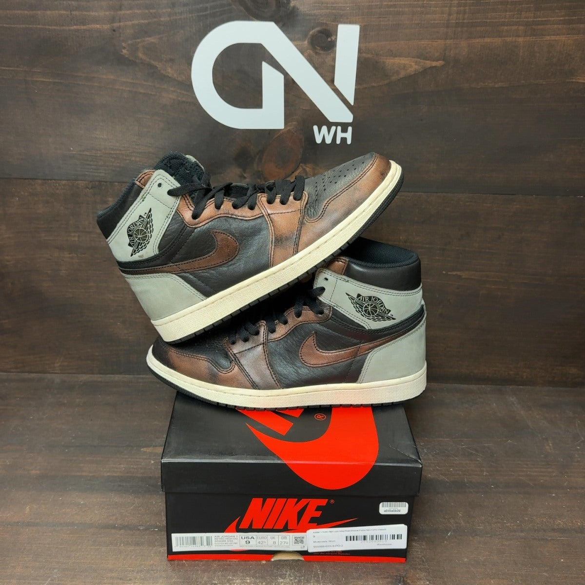 Jordan 1 Retro High Light Army Rust Shadow Patina - Image 1
