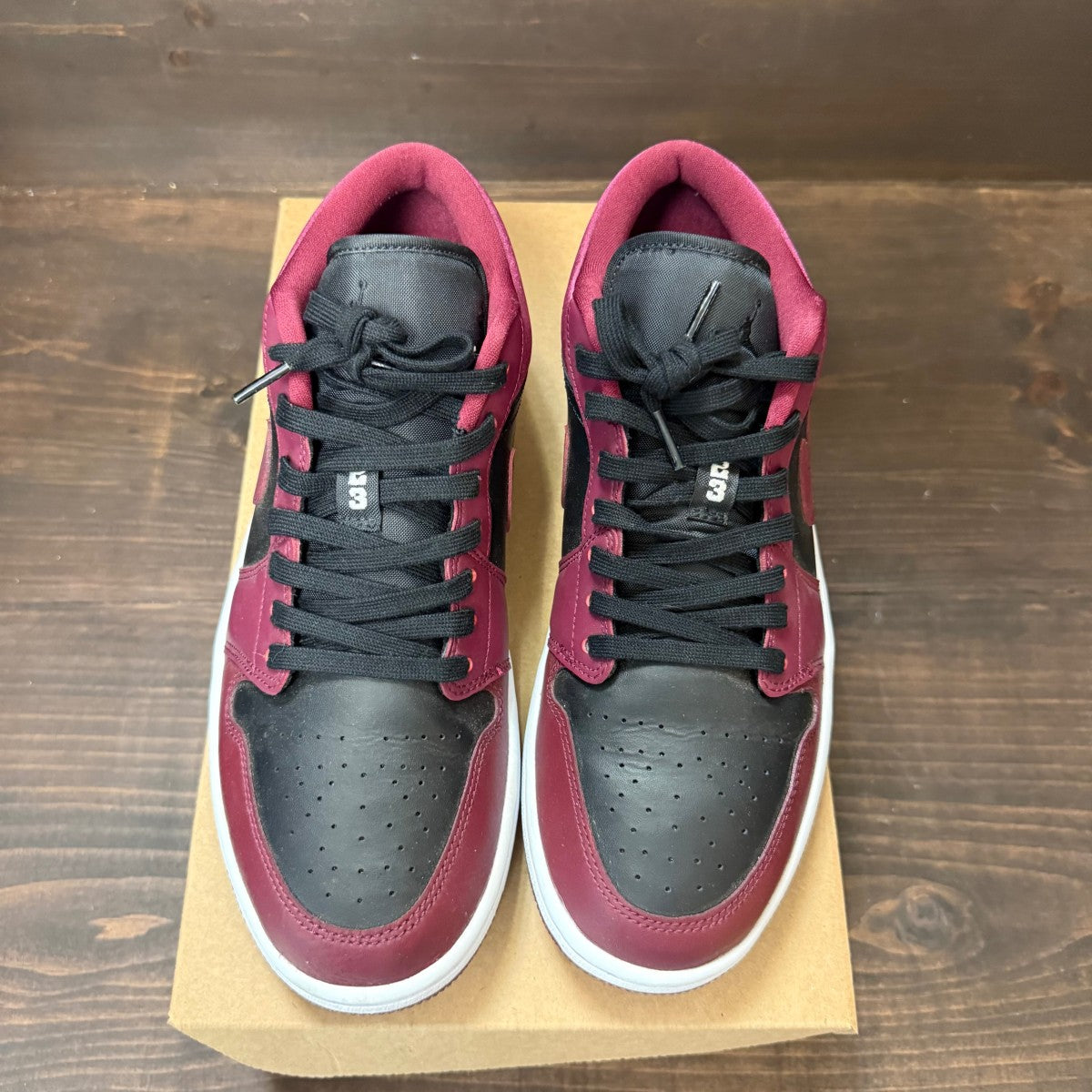 Jordan 1 Low Dark Beetroot Black (Women's) Size 12W (Pre-Owned) - Image 3