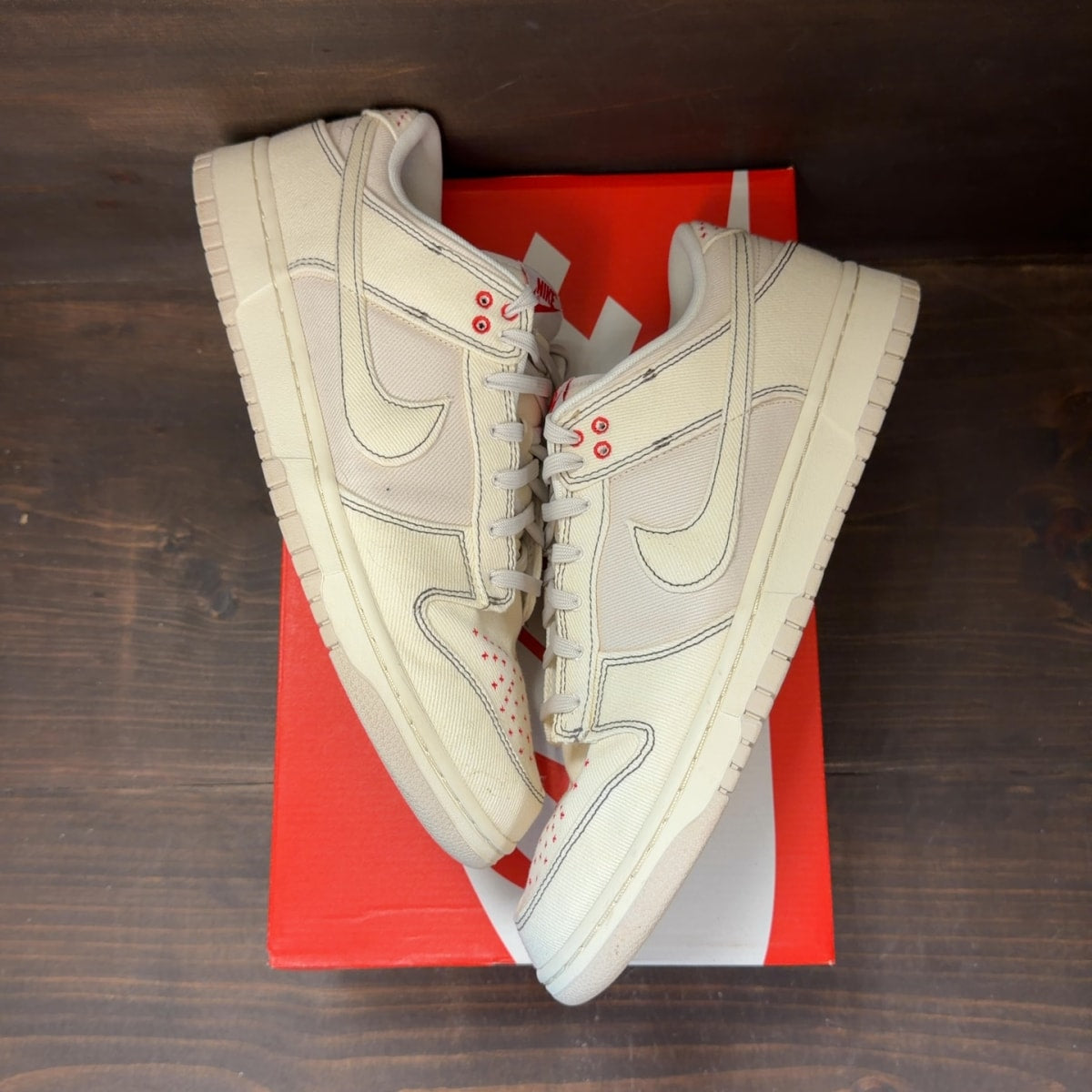 Nike Dunk Low Light Orewood Brown Sashiko - Image 2