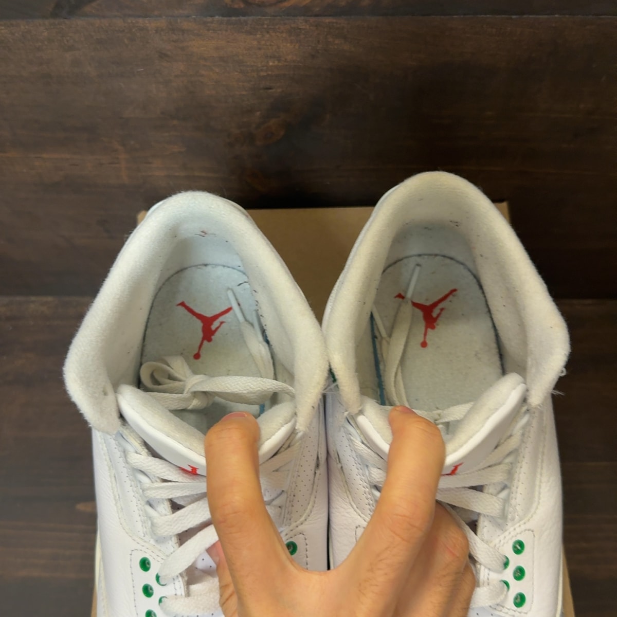Jordan 3 Retro Lucky Green (Women's) Size 9W (Pre-Owned) - Image 4