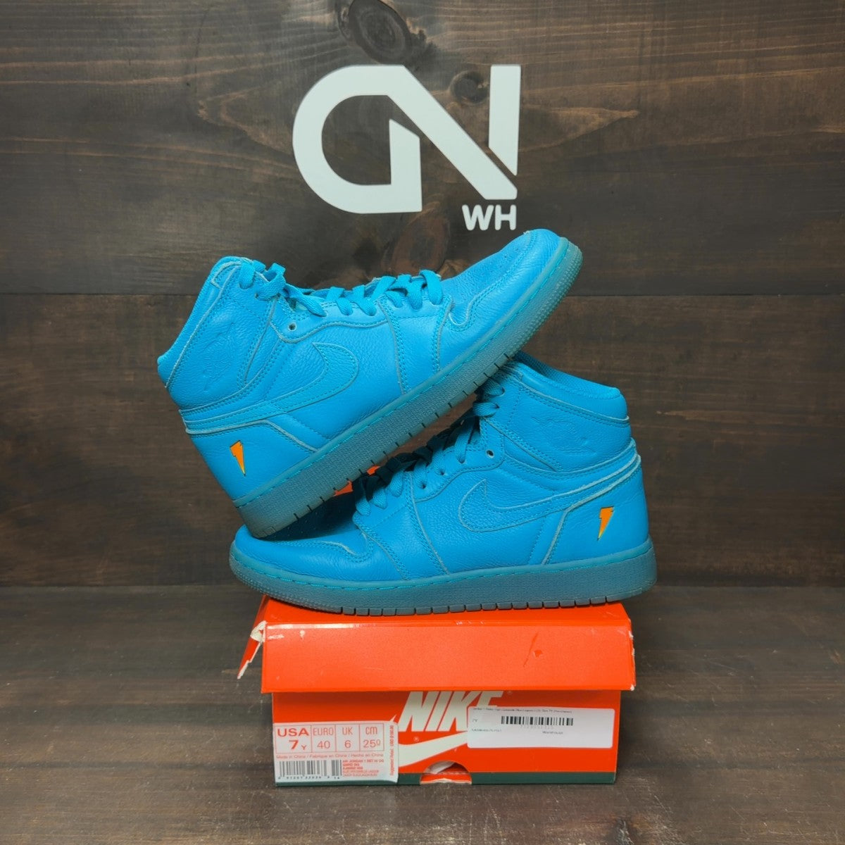 Jordan 1 Retro High Gatorade Blue Lagoon (GS) - Image 1
