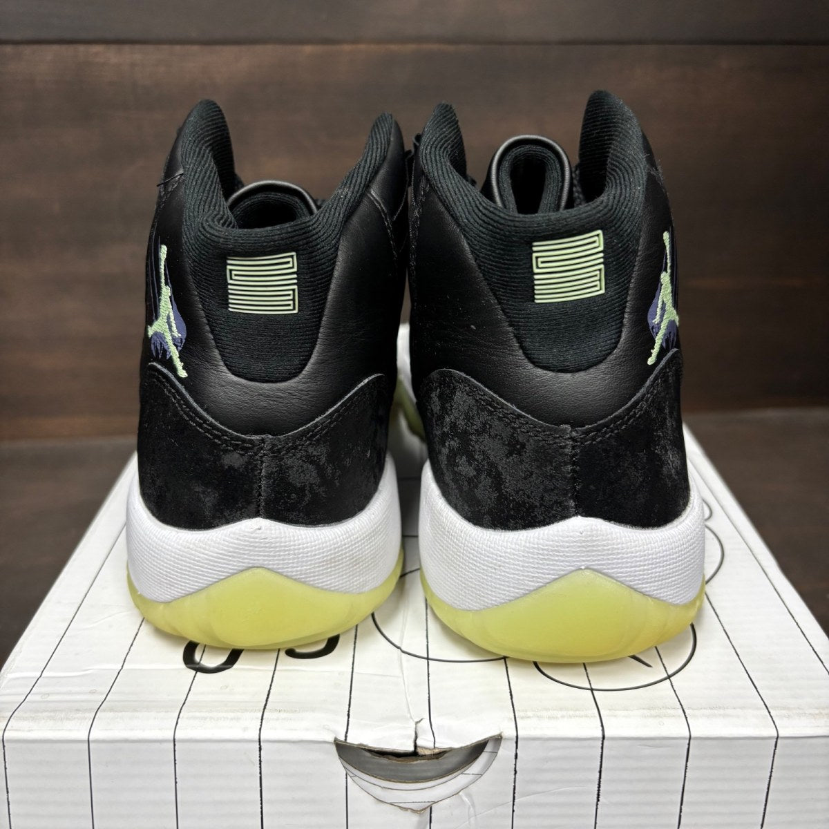 Jordan 11 Retro Black Barely Volt (GS) - Image 5