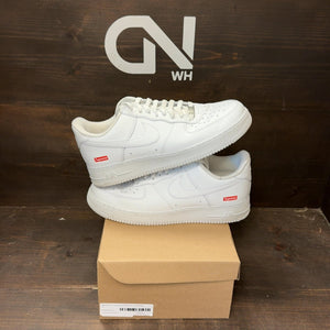 Nike Air Force 1 Low Supreme White Size 11 (Pre-Owned) - front