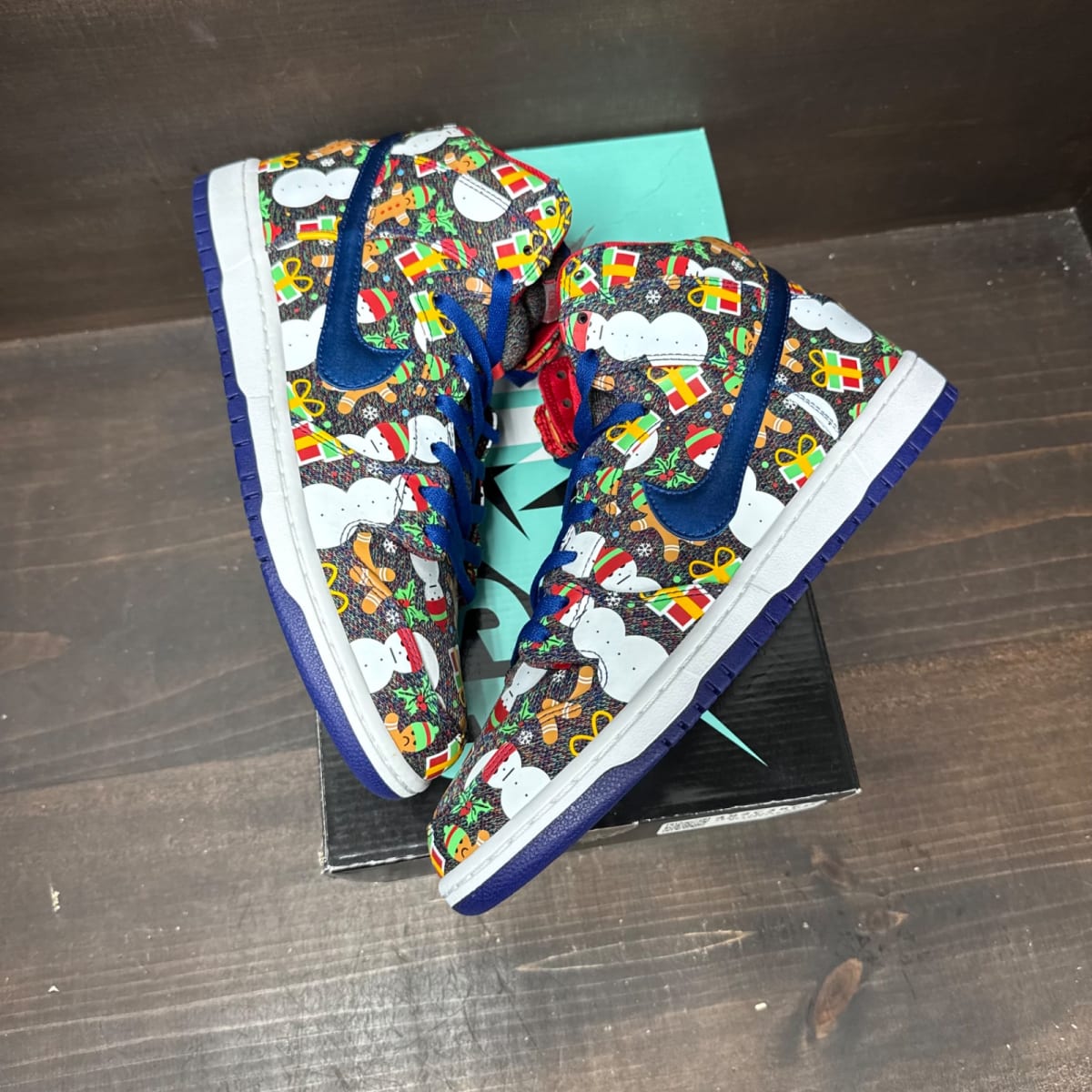 Nike SB Dunk High Concepts Ugly Christmas Sweater (2017) Size 11.5 - tag