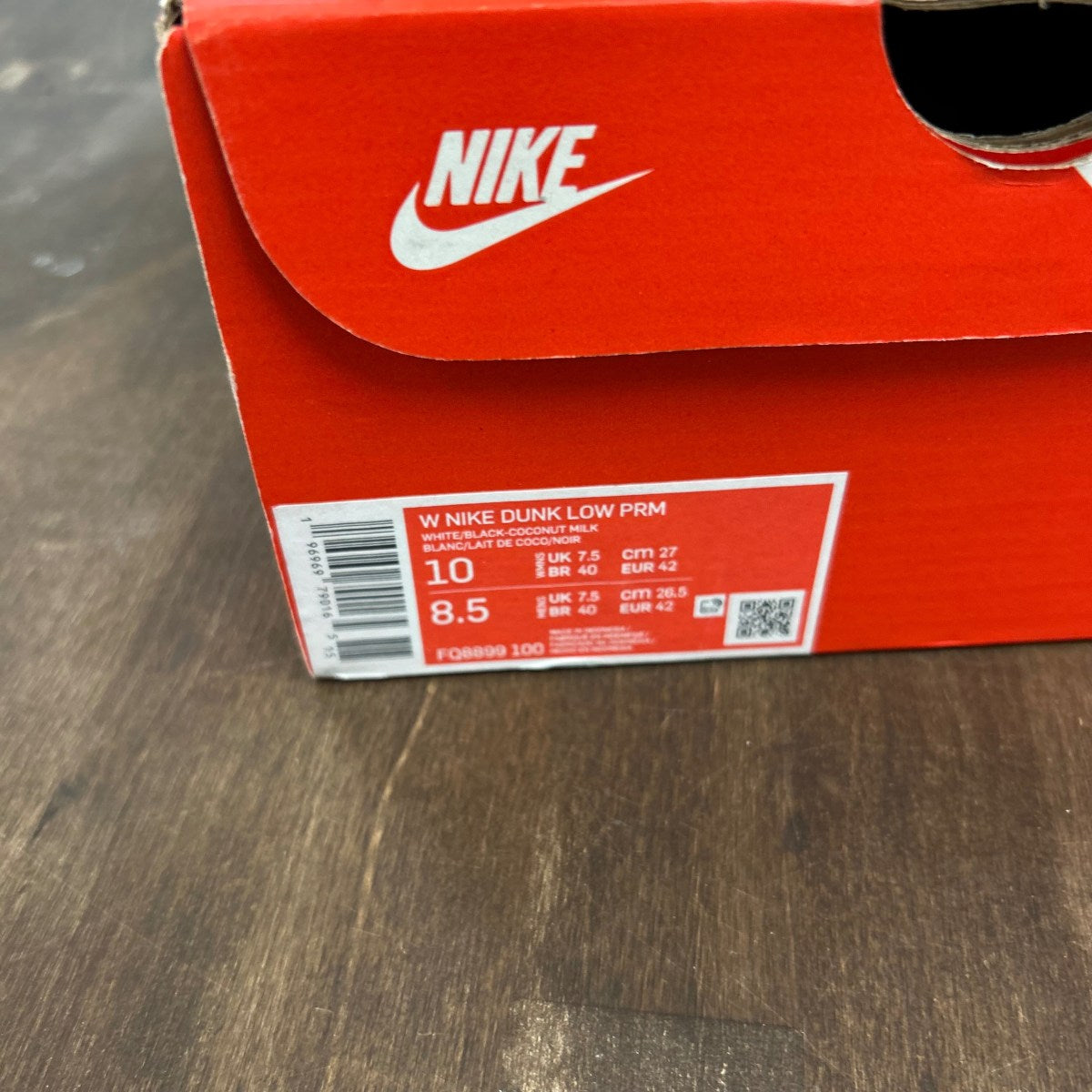 Nike Dunk Low Vintage Panda (Women's) Size 10W (Pre-Owned)