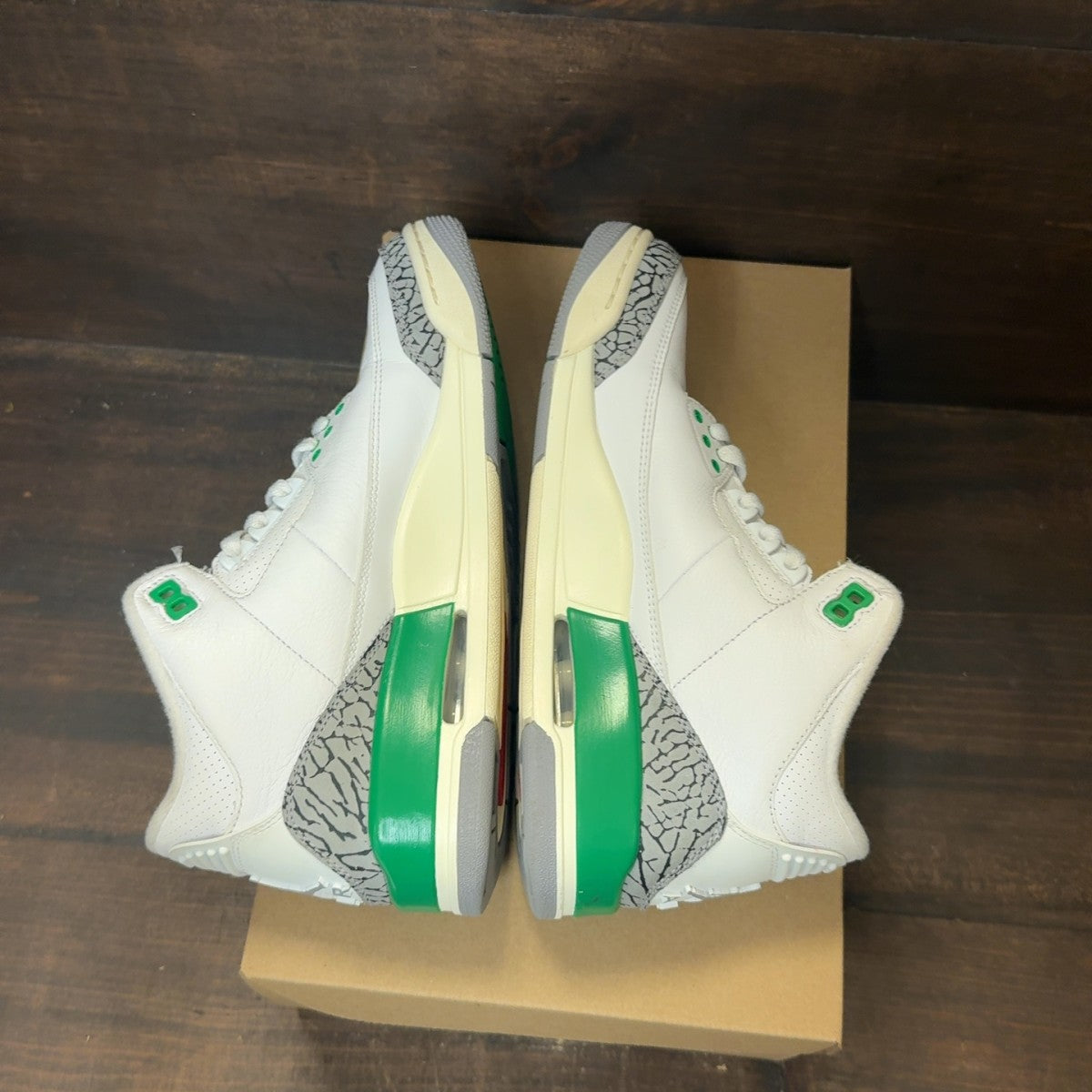 Jordan 3 Retro Lucky Green (Women's) Size 9W (Pre-Owned) - Image 6