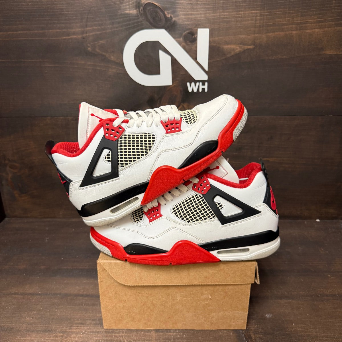 Jordan 4 Retro Fire Red (2020) Size 8.5 (Pre-Owned) - Image 1