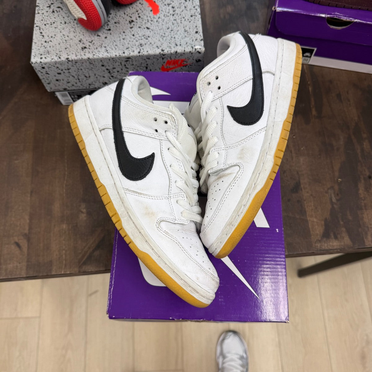 Nike SB Dunk Low Pro White Gum - Image 1