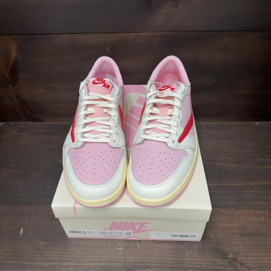 Jordan 1 Retro Low OG SP Travis Scott Sail Tropical Pink - Image 2