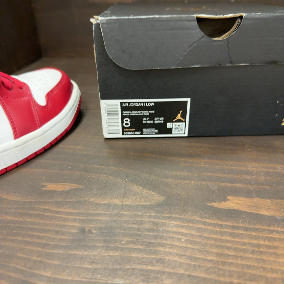 Jordan 1 Low Cardinal Red Size 8 (Pre-Owned)