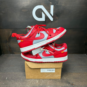 Nike Dunk Low Off-White University Red Size 9.5 (Pre-Owned) - front