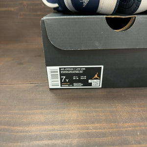 Jordan 1 Low Midnight Navy Wolf Grey (GS) Size 7Y (Pre-Owned)