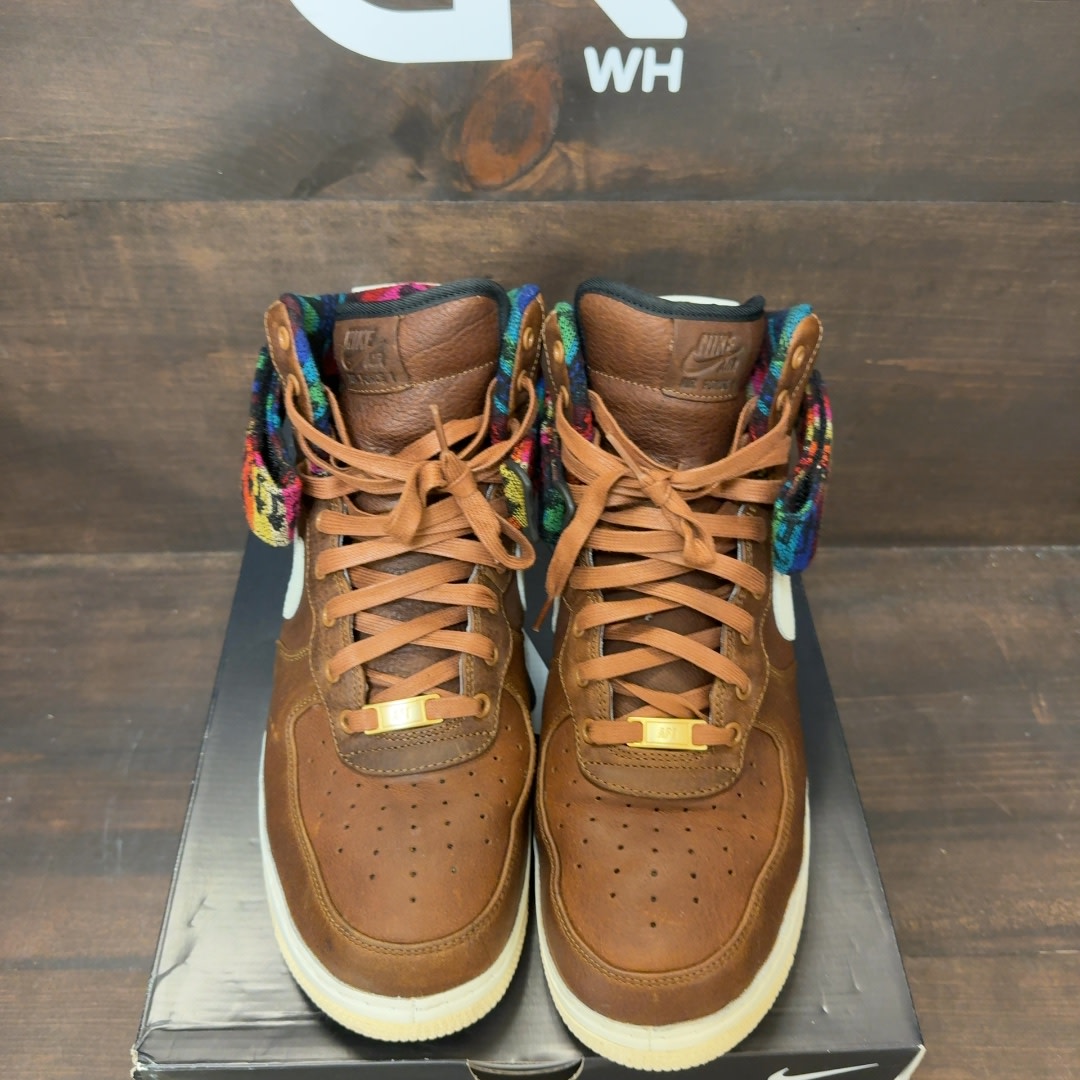 BKLYN BRED Nike Air Force 1 Mid Brown Nike ID Size 10.5 (Pre-Owned) - Image 3