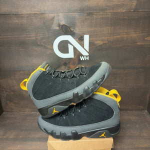 Jordan 9 Retro Dark Charcoal University Gold Size 11 (Pre-Owned) - Image 1