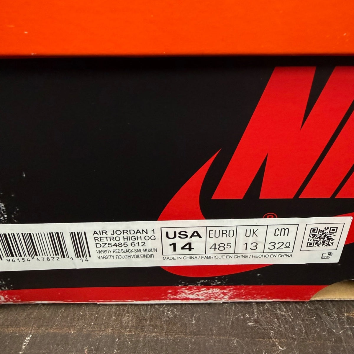 Jordan 1 Retro High OG Chicago Lost and Found Size 14 (Pre-Owned)
