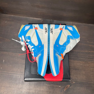 Jordan 1 Retro High Off-White University Blue Size 7 (Pre-Owned) - side