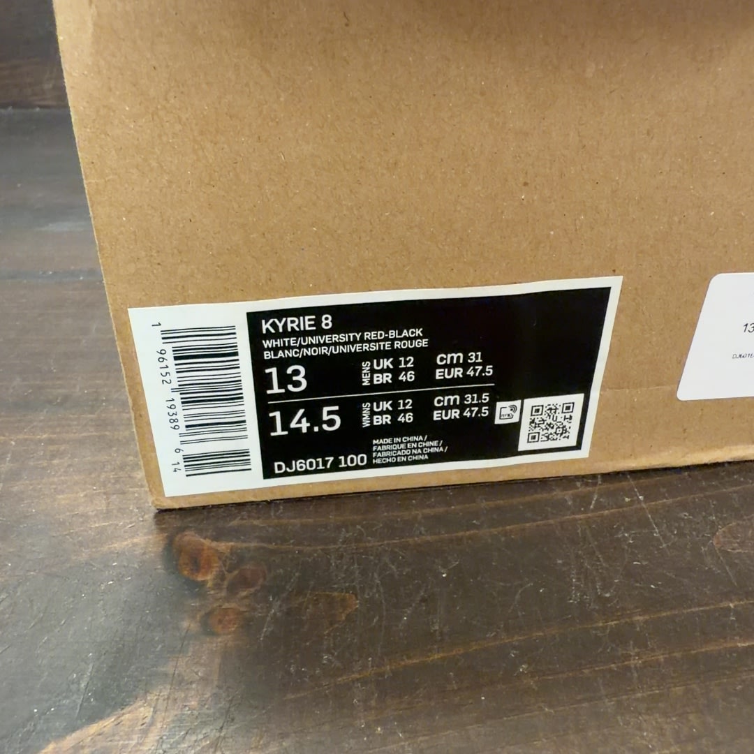 Nike Kyrie 8 White University Red - Image 7
